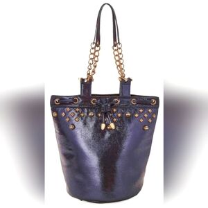 Disney Nightmare before Christmas Fashion blue  Jack stud bucket Bag